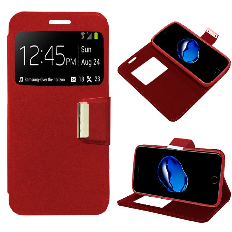 Funda COOL Flip Cover para iPhone 7 Plus / iPhone 8 Plus Liso Rojo
