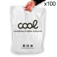 Pack 100 Bolsas Plásticas Blancas Cool Accesorios Grandes