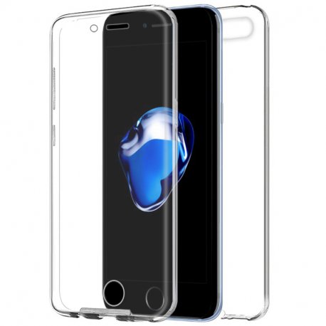 Capa COOL de Silicone 3D para iPhone 7 / 8 / SE (2020) / SE (2022) (frente e verso transparentes)