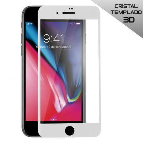Protector Pantalla Cristal Templado iPhone 8 (3D Blanco)