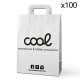 Pack 100 Bolsas Papel Blancas Cool Accesorios Pequeñas (23,5 x 18 cm)