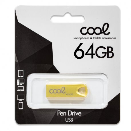 Pen drive USB x64 GB 2.0 COOL Metal KEY Gold