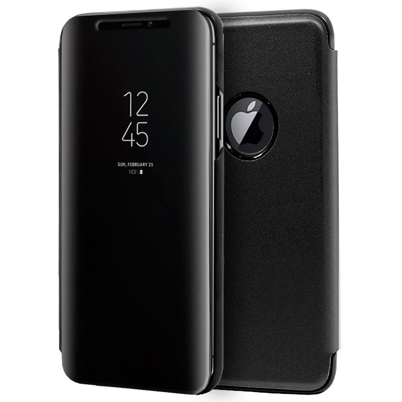 Funda COOL Flip Cover para iPhone XS Max Clear View Negro