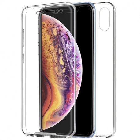 Funda Silicona 3D iPhone XS Max (Transparente Frontal + Trasera)