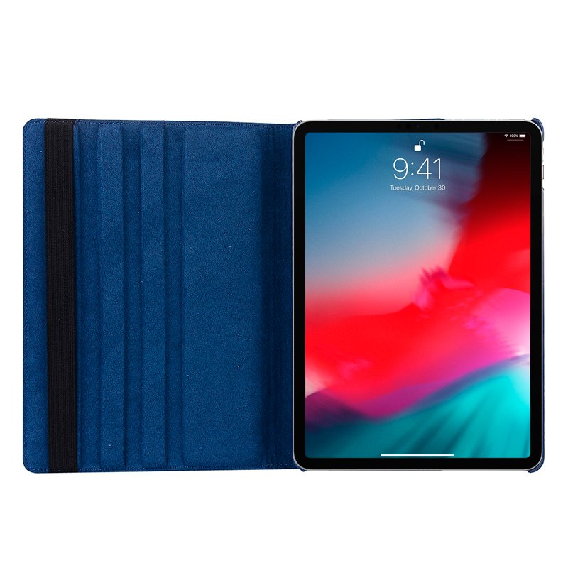 Funda COOL para iPad Pro 11 (2018) Giratoria Polipiel Azul