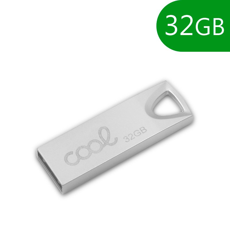 Pen Drive USB x32 GB 2.0 COOL Metal KEY Plata