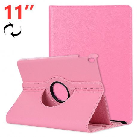 Custodia per iPad da 11 pollici in similpelle rosa girevole