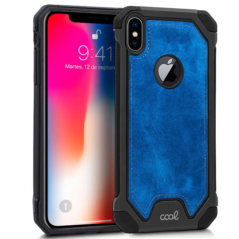 Carcasa COOL para iPhone XS Max Hard Tela Azul