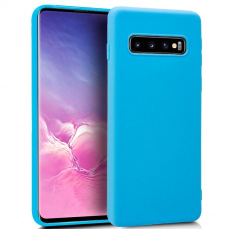 Funda Silicona Samsung G973 Galaxy S10 (Celeste)