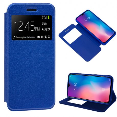 Funda Flip Cover Xiaomi Mi 9 SE Liso Azul