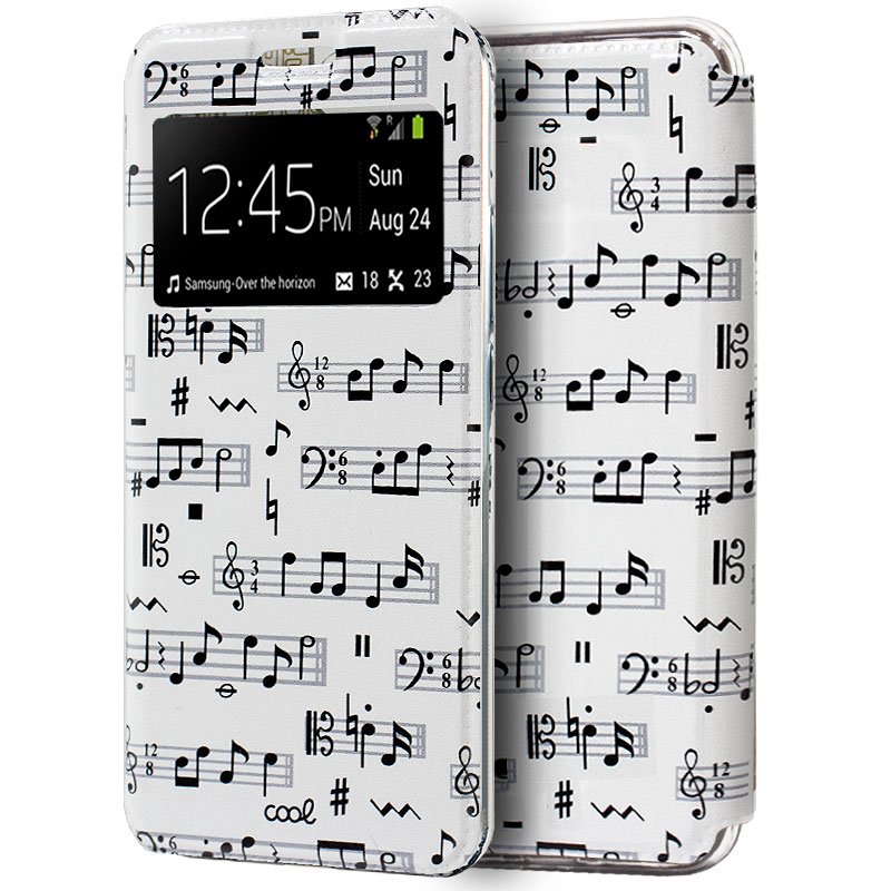 Funda COOL Flip Cover para Xiaomi Mi 9 SE Dibujos Música