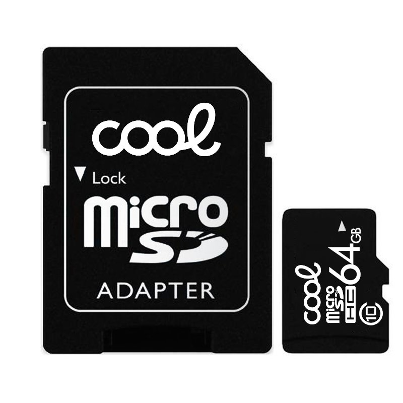 Tarjeta Memoria Micro SD con Adapt. x64 GB COOL (Clase 10)