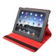 Capa para iPad 2 / iPad 3/4 giratória em couro vermelho (suporte)