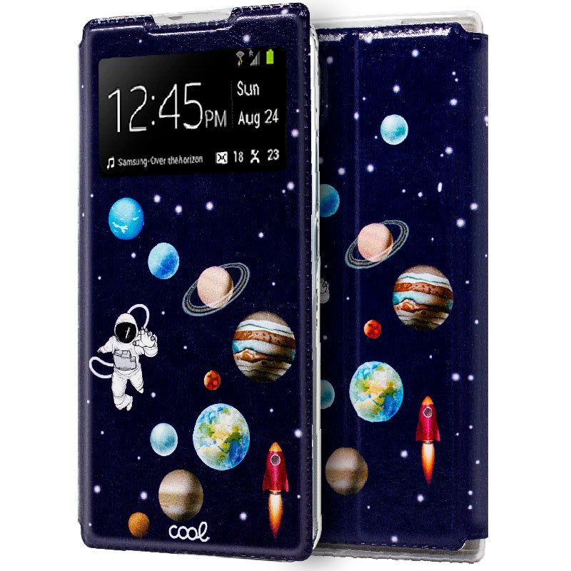 Funda COOL Flip Cover para Samsung N970 Galaxy Note 10 Dibujos Astronauta