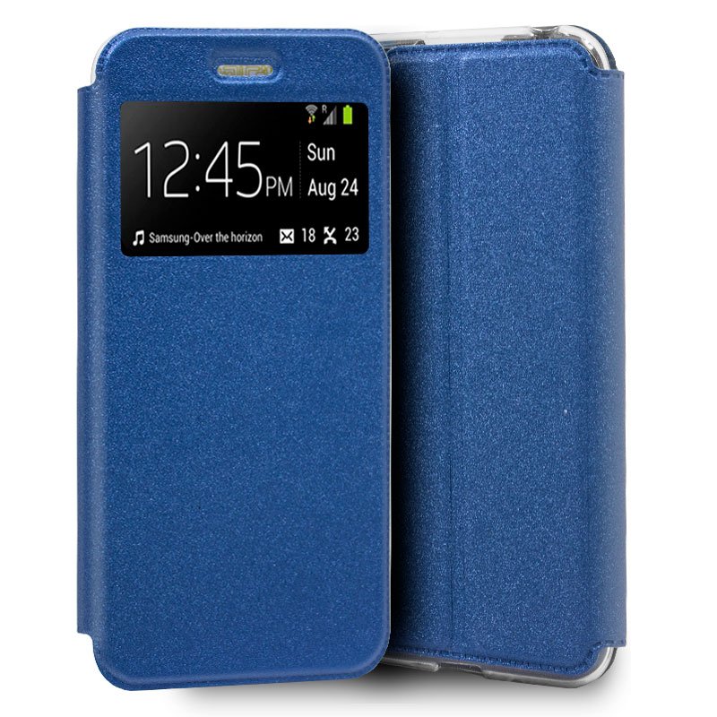 Funda COOL Flip Cover para Xiaomi Mi 9 Lite Liso Azul