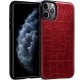 Carcasa iPhone 11 Pro Leather Piel Crocodile Rojo