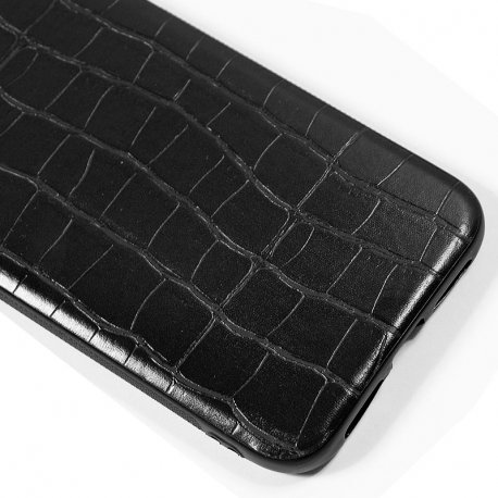 Capa COOL para iPhone 11 Pro Max Leather Crocodile Preto