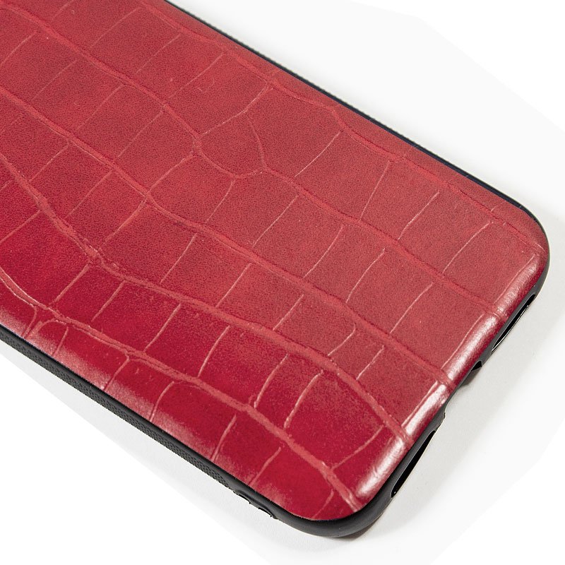 Carcasa COOL para iPhone 11 Pro Max Leather Crocodile Rojo