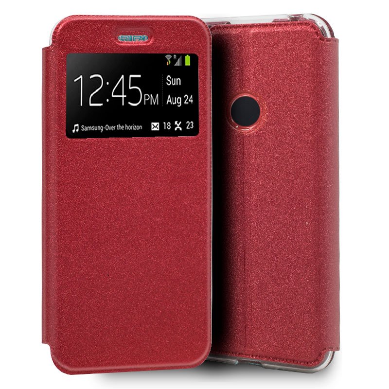 Funda COOL Flip Cover para Xiaomi Redmi Note 8 / Note 8 (2021) Liso Rojo
