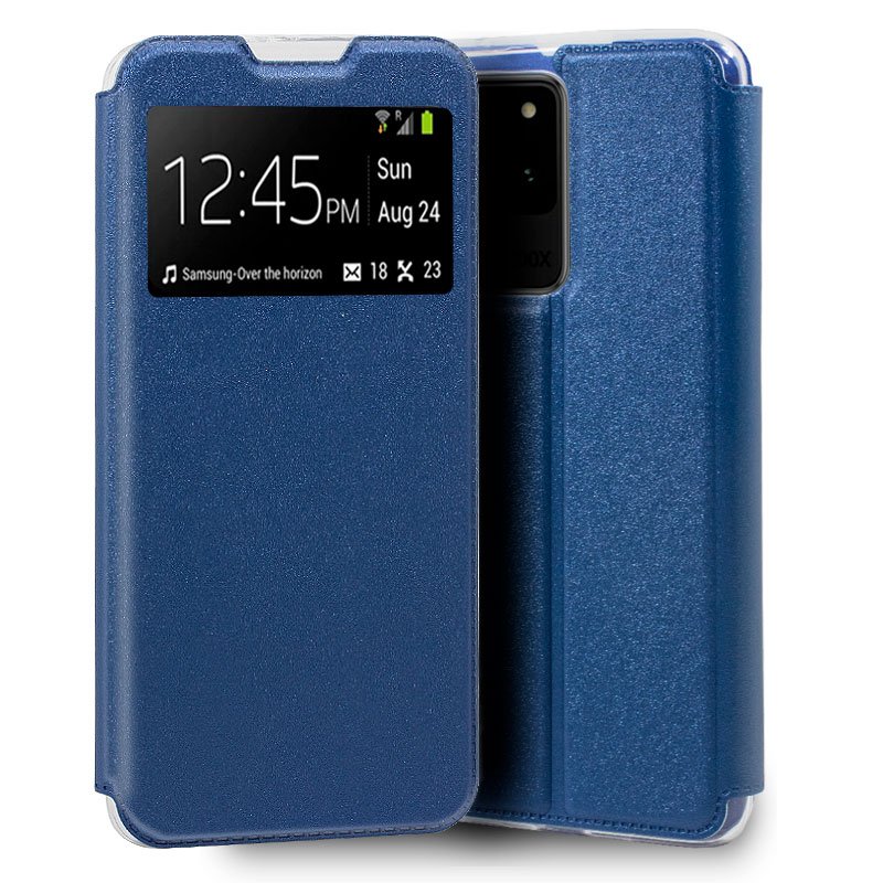 Funda COOL Flip Cover para Samsung G988 Galaxy S20 Ultra 5G Liso Azul