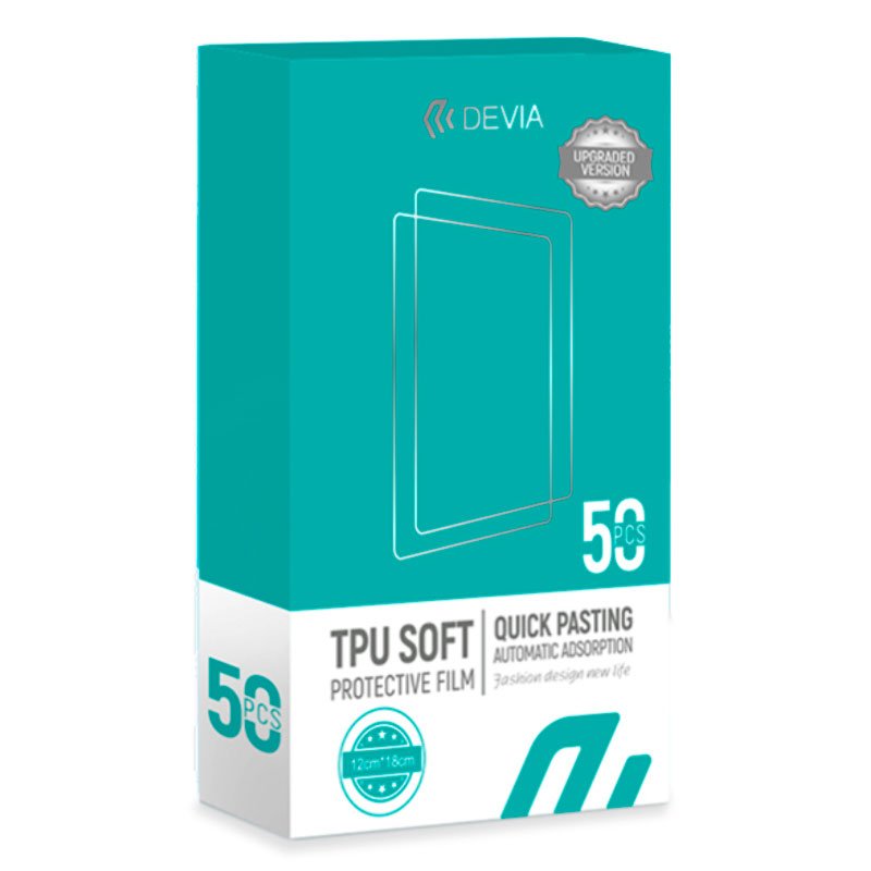 Protector Hidrogel Devia 0.15mm Universal (Pack 50 uds) Protector Hidrogel Devia 0.15mm Universal (Pack 50 uds)