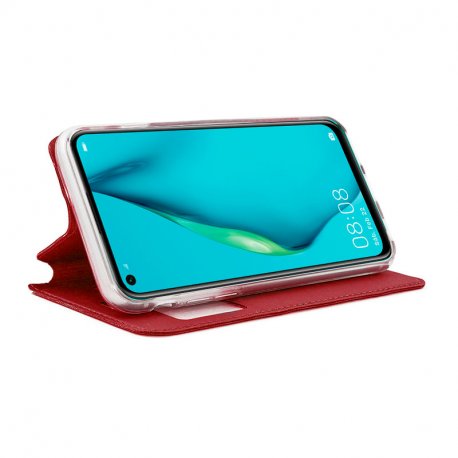  Funda para Huawei P40 Lite 5G, Funda para Huawei P40 Lite 5G  CDY-NX9A CDY-N29A Funda PU Cuero Flip Cover Rojo : Celulares y Accesorios