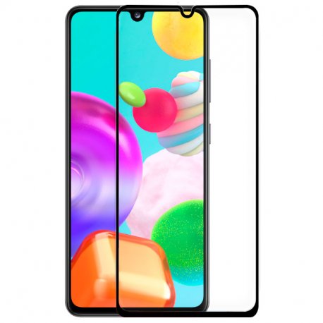 Pellicola salvaschermo in vetro temperato per Samsung A715 Galaxy A71 / S10 Lite / Note 10 Lite (FULL 3D Black)