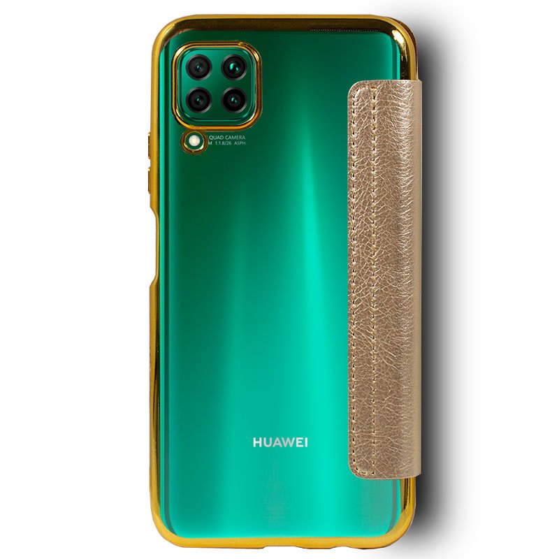 Funda COOL Flip Cover para Huawei P40 Lite Leather Dorado