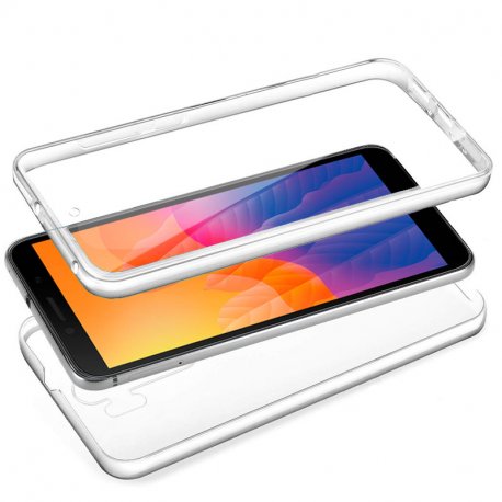 Capa COOL de silicone 3D para Huawei Y5p (frente e verso transparentes)