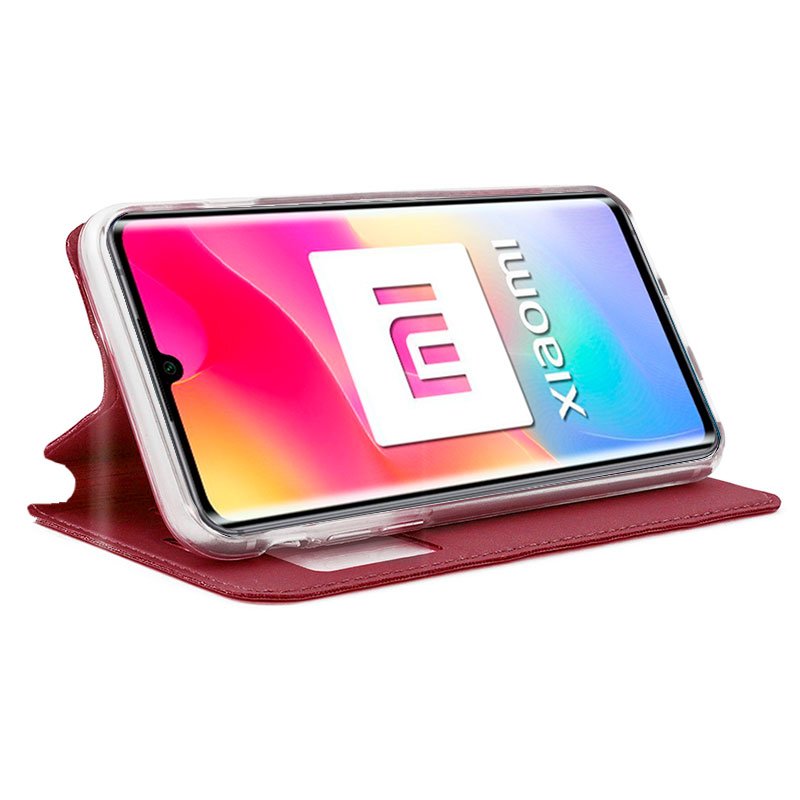 Funda COOL Flip Cover para Xiaomi Mi Note 10 Lite Liso Rojo