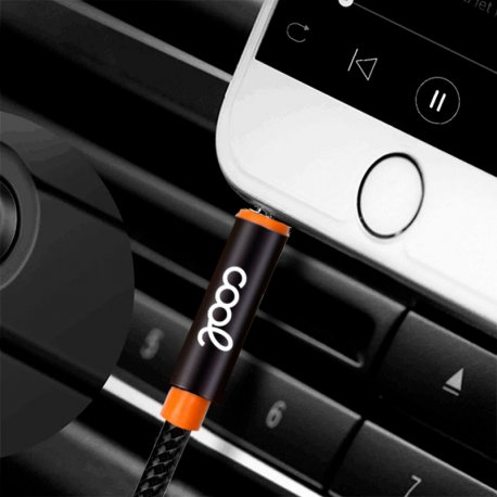 Cavo da jack da 3,5 mm a jack da 3,5 mm COOL Audio-Audio Nylon Nero (1 m)