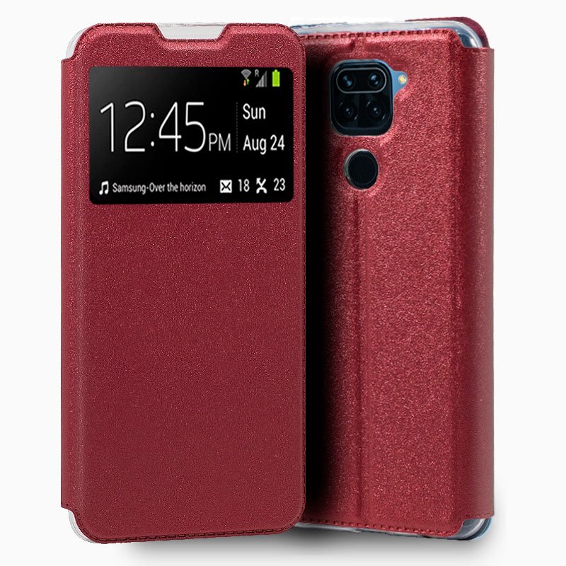 Funda COOL Flip Cover para Xiaomi Redmi Note 9 Liso Rojo