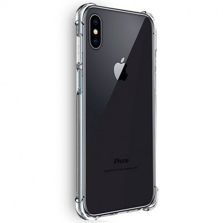 TENOC Funda de teléfono compatible con iPhone Xs y iPhone X, carcasa  trasera transparente para XS/X/10 de 5.8 pulgadas, color negro