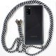 Carcasa Samsung A415 Galaxy A41 Cordón Blanco-Negro