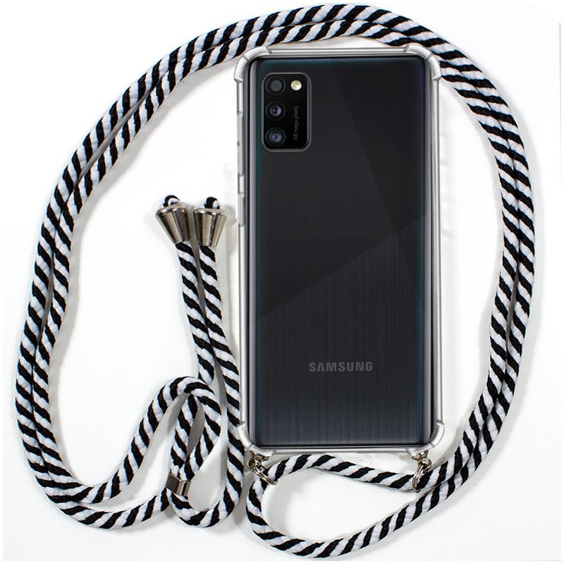 Carcasa COOL para Samsung A415 Galaxy A41 Cordón Blanco-Negro