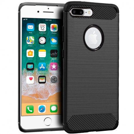 Custodia per iPhone 7 Plus / iPhone 8 Plus nero carbone