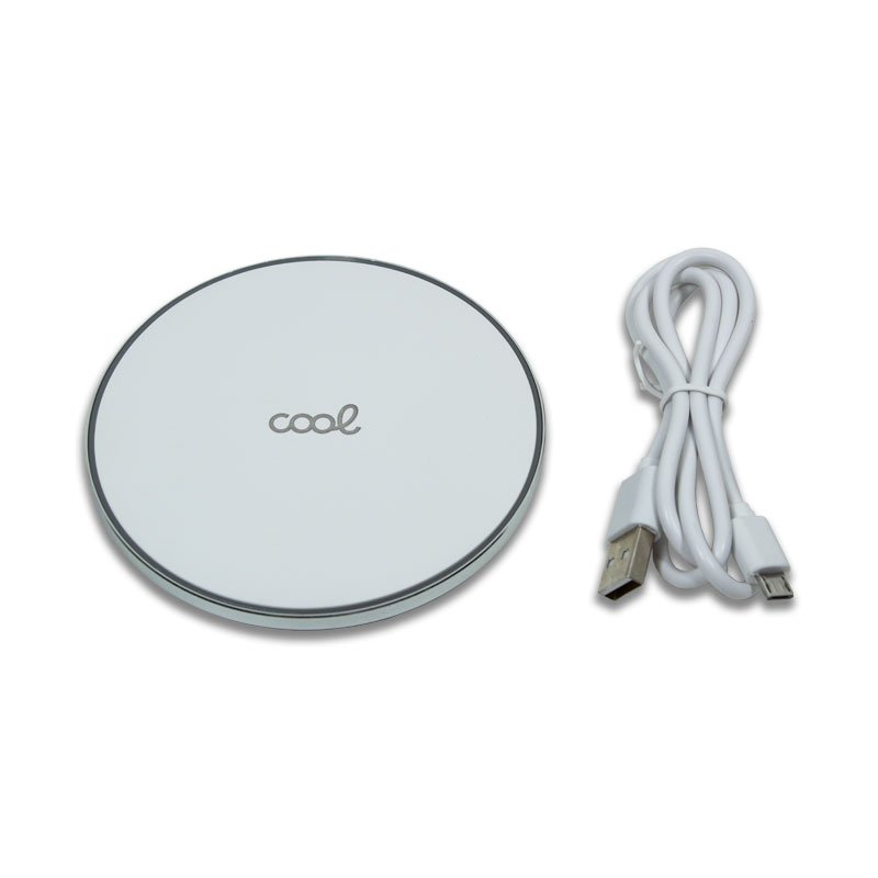 Dock Base Cargador Smartphones Inalmbrico Qi Universal COOL (Carga Rpida) Blanco