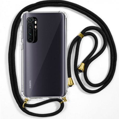 Cool Funda Negra con Cordón Liso para Xiaomi Mi 10T Lite