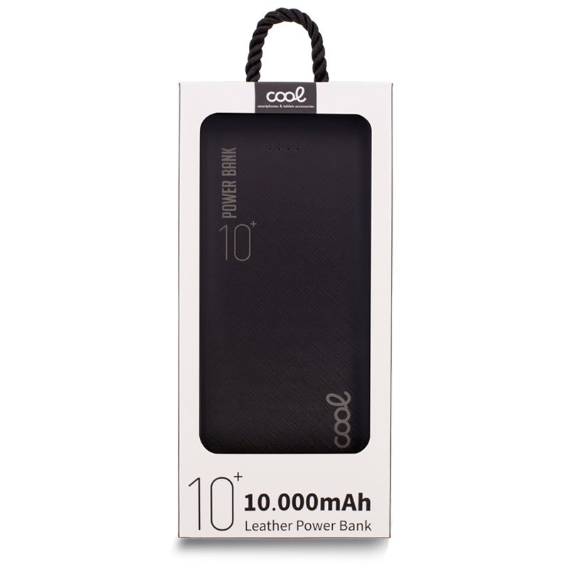 Batería Externa Universal Power Bank 10.000 mAh Carga Rápida 22.5W (3  cables) Negro - Cool Accesorios