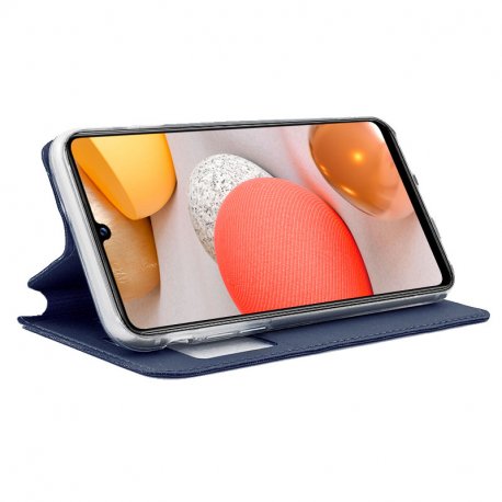 Flip Cover Samsung Galaxy A42 5G Plain Blue