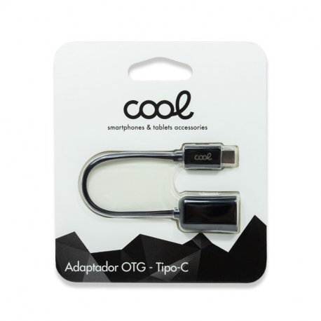 Cabo de entrada USB OTG tipo C COOL universal (preto)