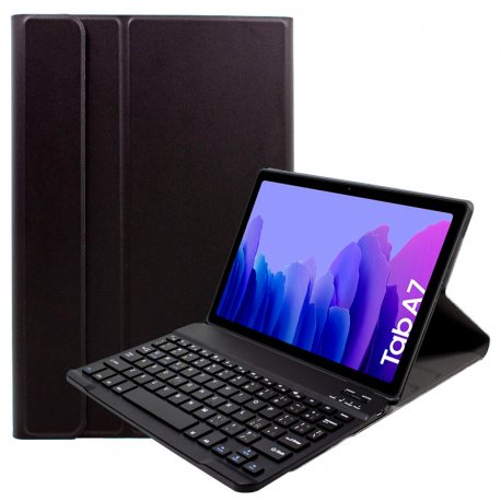 COOL Case for Samsung Galaxy Tab A7 T500 / T503 / T505 Smooth Leatherette Black Bluetooth Keyboard 10.4 Pulg