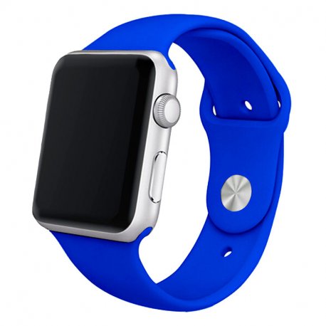 Strap COOL for Apple Watch Series 1 / 2 / 3 / 4 / 5 / 6 / 7 / 8 / 9 / SE (38 / 40 / 41 mm) Blue Rubber