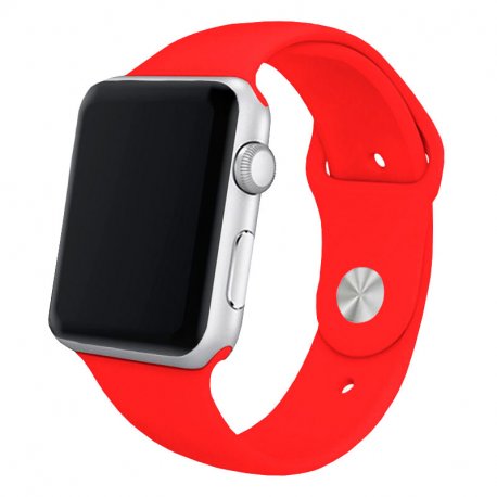 Cinturino COOL per Apple Watch Series 1 / 2 / 3 / 4 / 5 / 6 / 7 / 8 / 9 / SE (42 / 44 / 45 mm) Gomma rossa