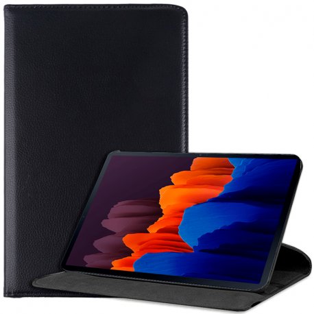 COOL custodia per Samsung Galaxy Tab S7 Plus / Tab S8 Plus similpelle liscia nera 12,4 pollici
