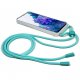 IPhone 12 mini capa de cabo azul