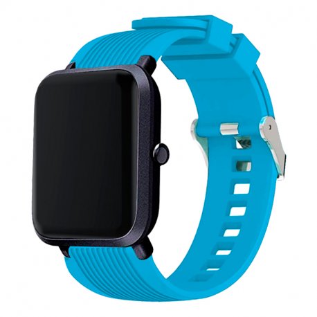 Correia Universal 20mm Amazfit Bip / GTS / Bip Lite / Huawei / Samsung / COOL Borracha Azul Céu