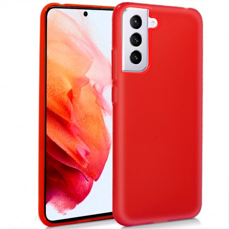 Funda Silicona Samsung G990 Galaxy S21 (Rojo)