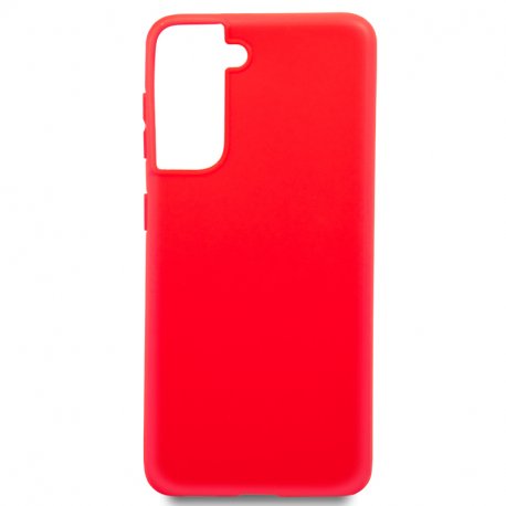 Funda Silicona Samsung G990 Galaxy S21 (Rojo)