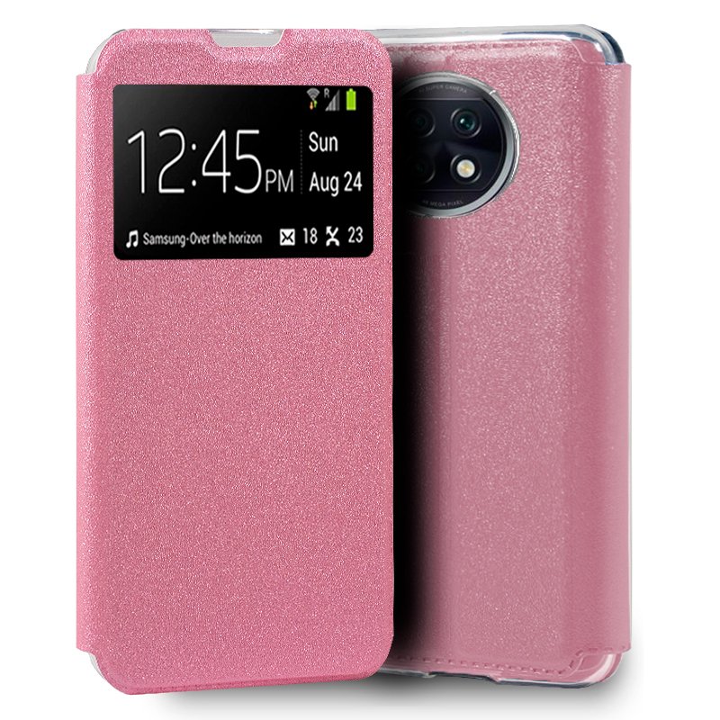 Funda COOL Flip Cover para Xiaomi Redmi Note 9T Liso Rosa